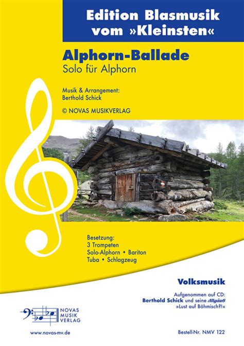 Alphorn Ballade Novas Musikverlag Berthold Schick
