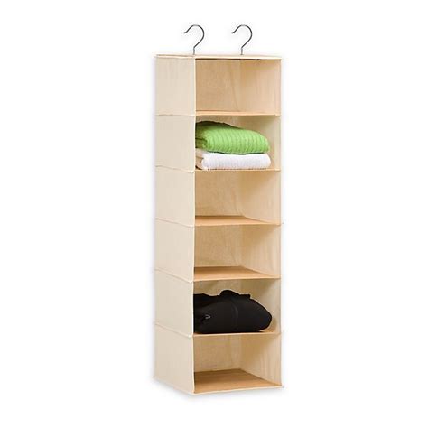 Closet storage bags & boxes (9). Honey-Can-Do® 6-Shelf Hanging Closet Organizer in Natural ...