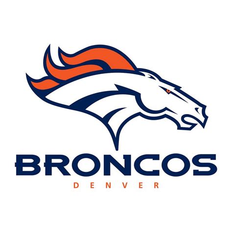 Denver Broncos Logo Nfl Transfer Decal Giant Logo W X H
