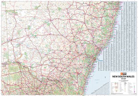 New South Wales Hema Laminated Map Map Of Nsw For The Wall