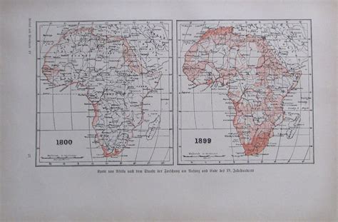 Karte Von Afrika Nach Dem Stande Der Forschung Alte Karte Aus Ca 1902