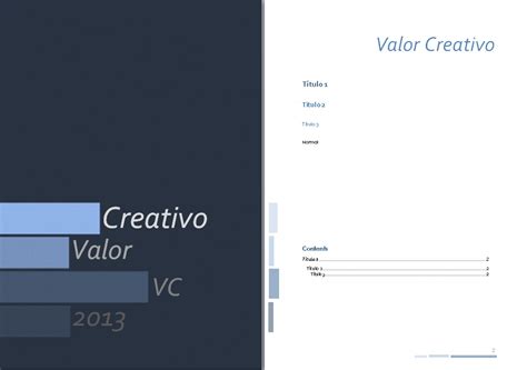 Valor Creativo Plantilla Word 2003 2007 Y 2010 Junio 2013
