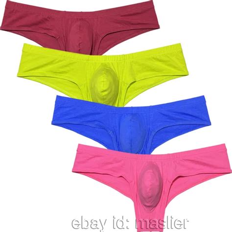 Sexy Men S Cotton Thong Underpants Pouch Enhancing Low Waist Bikini Underwear 7 99 Picclick