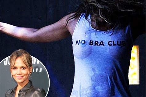 Halle Berry Poses In A Wet T Shirt As She Joins The ‘no Bra Club’ To Mark Her 53rd Birthday