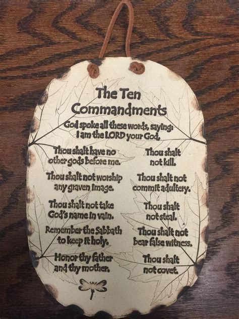 10 Commandments The Ten Commandments In Clay Christian Gift Etsy Art