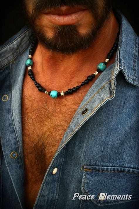 Turquoise Necklace For Men Turquoise Mens Jewelry Bohemian Jewelry