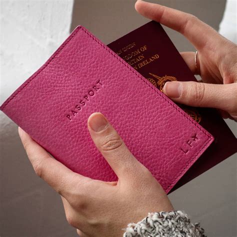 Personalised Initials Italian Leather Passport Holder By The British