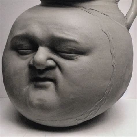 Johnny Vegas Sitting Making A Very Large Clay Teapot Stable
