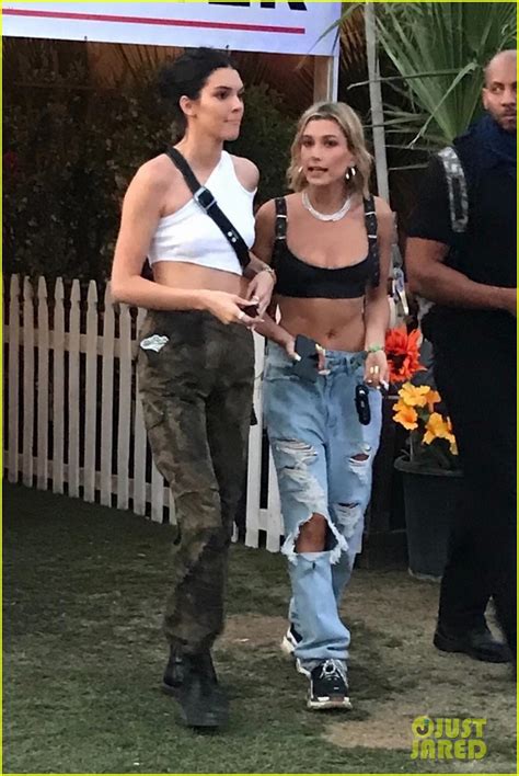 Kendall Jenner Hailey Baldwin Check Out Coachella Together Photo