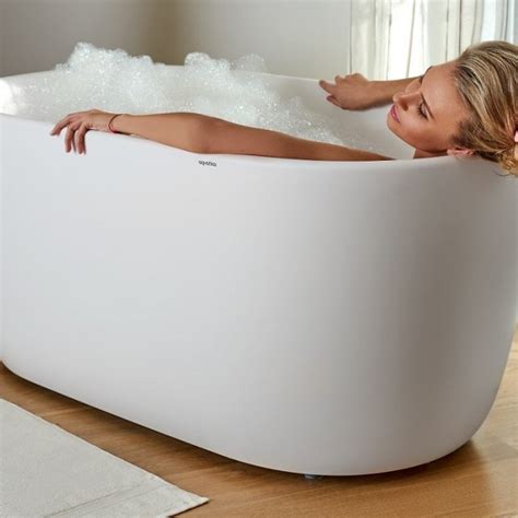 10 beautiful mini bathtubs for small bath spaces october 30, 2015 october 30, 2015 rajni setia bathroom no matter how space cramped your house is, you wouldn't want to make any compromise. Aquatica Lullaby Mini Solid Surface Freestanding Bathtub