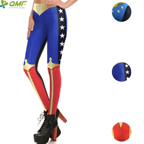 Cosplay Wonder Woman Yoga Pants Costume Gym Fitness Tights Superhero