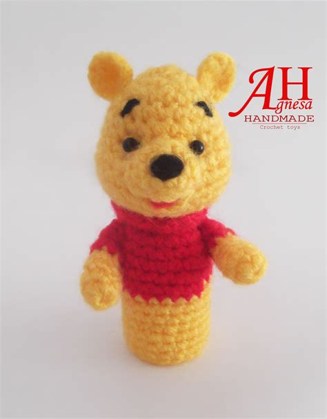 Finger Puppet Winnie The Pooh Crochet Cat Crochet Animals Crochet
