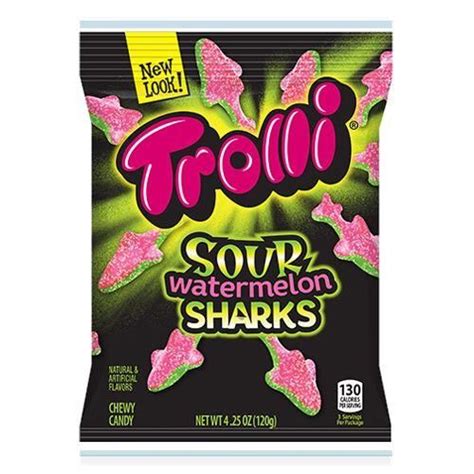 Trolli Sour Watermelon Sharks Chewy Candy 425 Oz Bag Chewy Candy Watermelon Shark Sweet