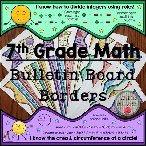 7th Grade Math Bulletin Board Borders Math In Demand