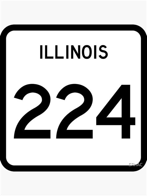 Illinois State Route 224 Area Code 224 Sticker By Srnac Redbubble