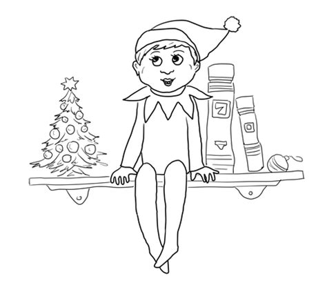 30 free printable elf the shelf coloring pages from elf on the shelf printable coloring pages Elf Sits on Shelf coloring page | Free Printable Coloring ...