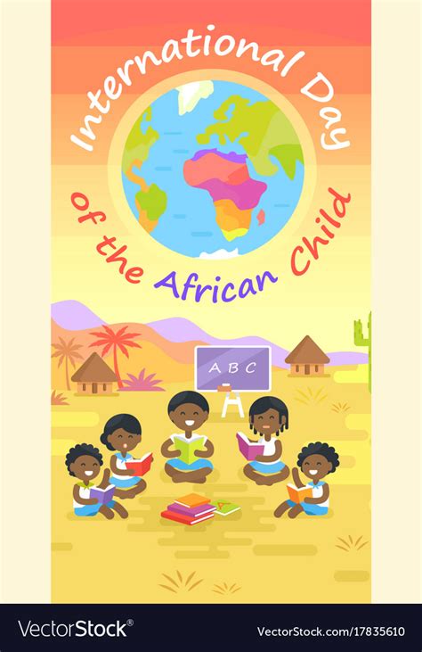 International Day Of African Child Colorful Poster