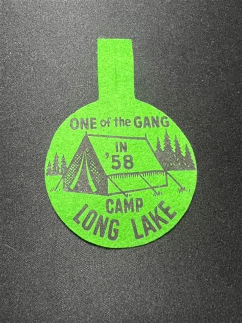 Boy Scout Camp Long Lake 1958 Patch Potawatomi Area Council Felt 2499