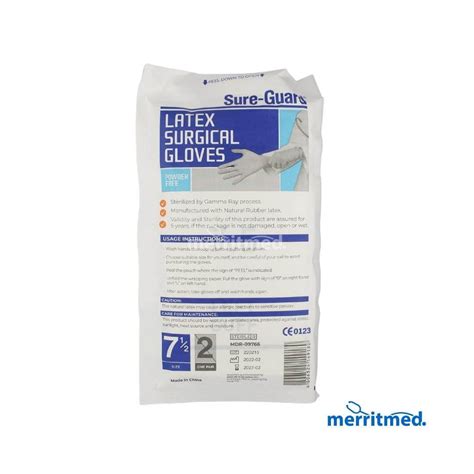 Sure Guard Latex Surgical Gloves Sterile Merritmed Ph