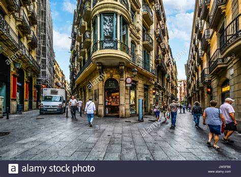 Barcelona spain streets indeed lately is being hunted by consumers around us. Beautiful intersection of streets in the gothic quarter of ...