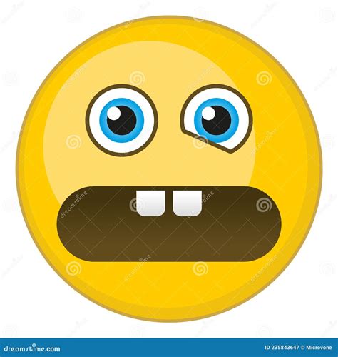 Anguished Face Emoticon Filled Outline Icon Cartoon Vector