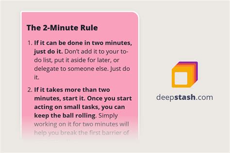 the 2 minute rule deepstash