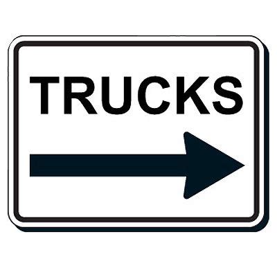 Reflective Parking Lot Signs Truck Right Arrow Sign Seton