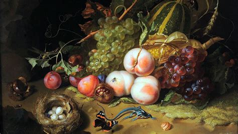 96 Fruit And Insects Detail Rachel Ruysch 1711 Ce Oil On Wood