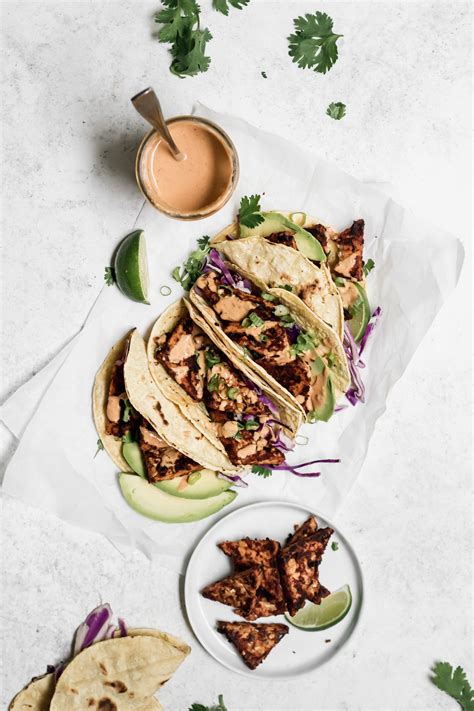 Smoky Vegan Tempeh Tacos With Chipotle Crema Well Fed Soul Recipe
