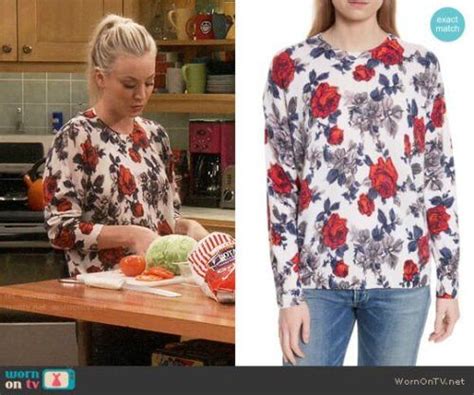 Pennys Grey Flower Sweatshirt On The Big Bang Theory Outfit Details