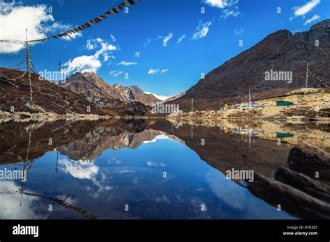 The Beautiful Lake And Its Reflection At Sela Pass In Arunachal Pradesh