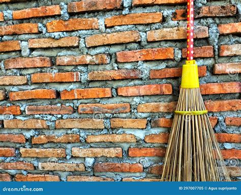 Broom Sticks Hung On Brick Walls Stock Image Image Of Architecture Floor 297007705