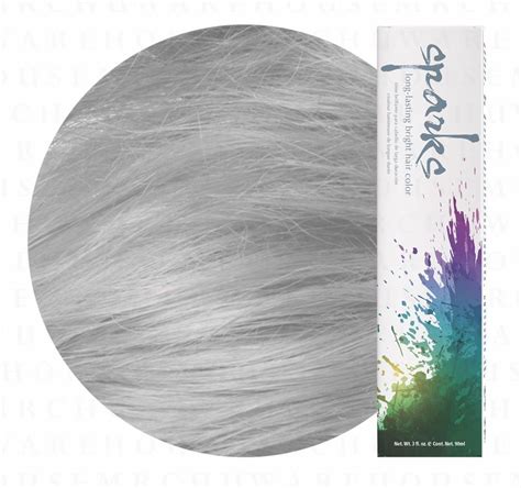 Sparks Long Lasing Bright Permanent Dye Hair Color Cream 90ml Silver