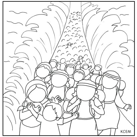 Moses Parting The Red Sea Coloring Page Free Coloring Coloring Home