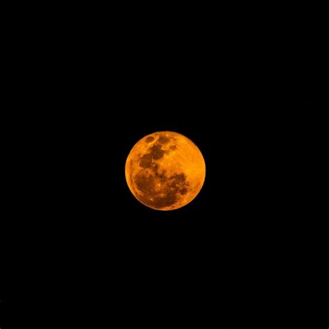 Premium Photo Red Full Moon In Dark Night