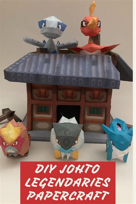 Diy Johto Legendary Papercraft Paper Crafts Pokemon Craft Paper