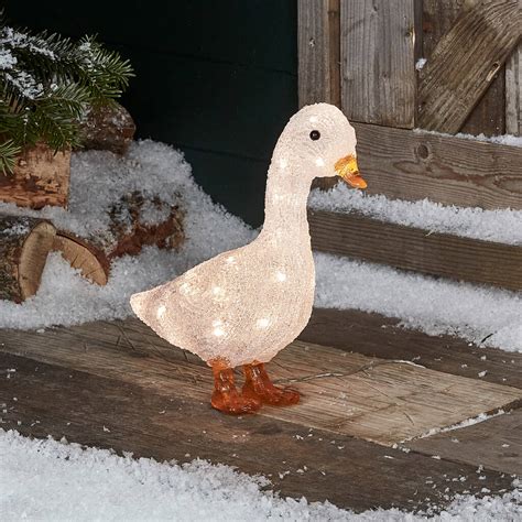 Acrylic Duck Light Up Christmas Figure By Lights4fun
