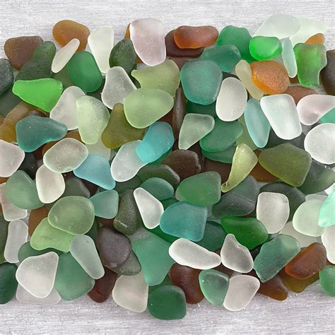 Genuine Sea Glass Decor Multicolor Seaglass Mix Beach Glass Sea Glass Art Craft Etsy