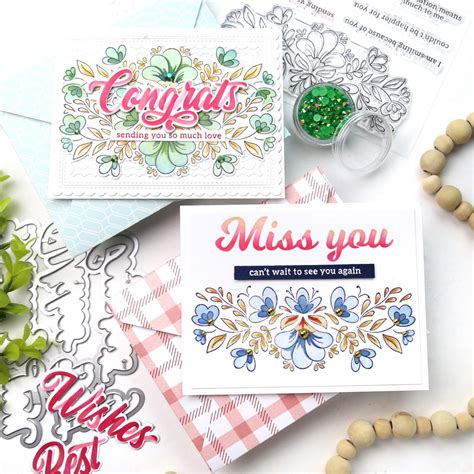 Charming Floral Border Stamp Set For Pinkfresh Studio Alex Syberia