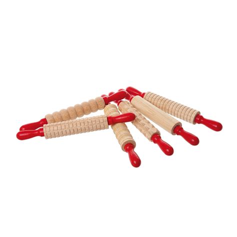 Textured Rolling Pin 18cm Set Of 6