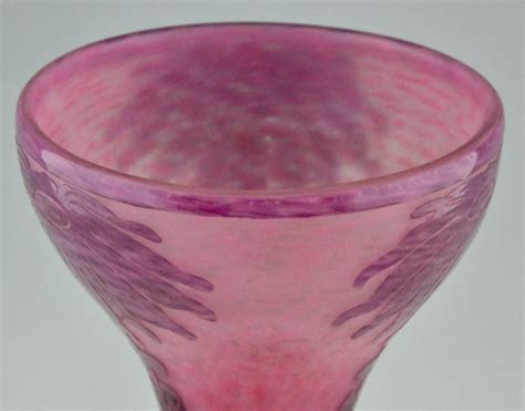 Art Deco Cameo Glass Vase With Flowers Deconamic