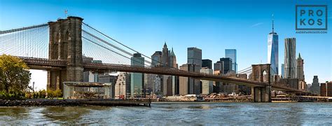 Panoramic Skyline Of The Brooklyn Bridge And Manhattan Nyc Photos
