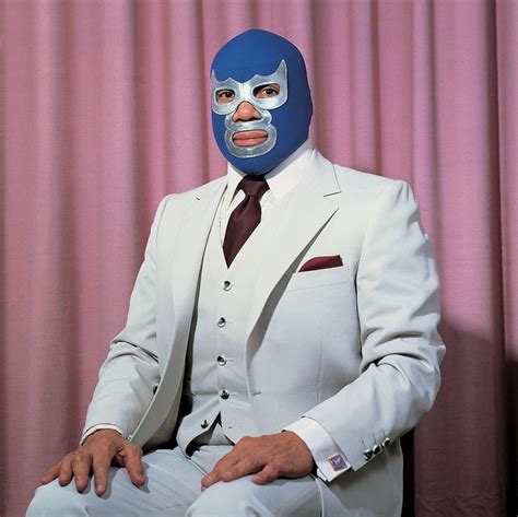 Mexico Points The Camera At Itself Blue Demon Mexican Wrestler Luchador