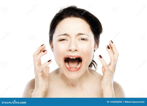 Screaming Girl Portrait Stock Photo Image Of Expression 135058098