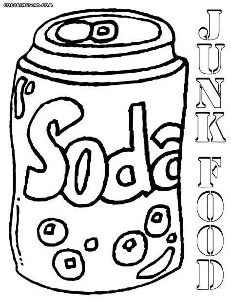 junk food coloring pages coloring pages    print