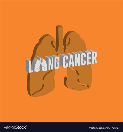 Lung Cancer Logo Icon Design Medical Royalty Free Vector