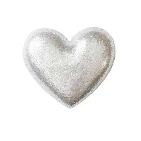 Silver Glitter Heart Outlined Silver Glitter Shimmer Png Transparent