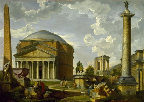 Filegiovanni Pauolo Panini Fantasy View With The Pantheon And Other