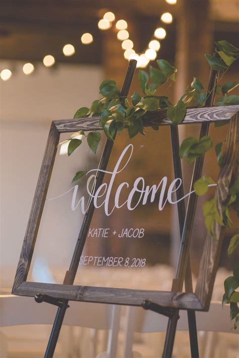 Wedding Welcome Sign Glass Frameframe Glass Sign Wedding Diy