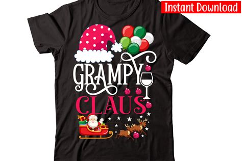 Grampy Claus Vector T Shirt Designchristmas T Shirt Design Bundle